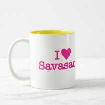 I heart savasana yoga mug mugs