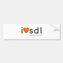 i heart sdl bumper stickers