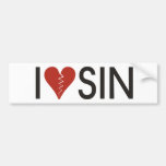 I Heart Sin Bumper Sticker