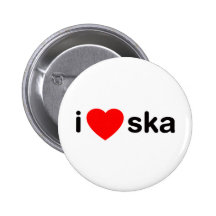 I Heart Ska Pinback Buttons