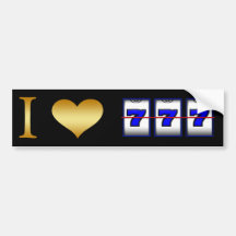 I HEART SLOTS BUMPER STICKER