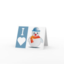 I Heart Snowmen Note Cards