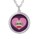 I Heart Sock Monkey Necklace