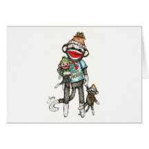 I Heart Sock Monkeys Card