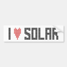 I Heart Solar - Bumper Sticker