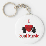 I Heart Soul Music Keychains