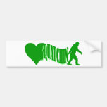 I heart squatchin bumper sticker