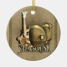I Heart Steampunk Personalized Ornament