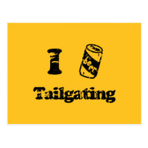 I Heart Tailgating with Beer Can - Any Team Colors Postcard
