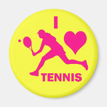 I HEART TENNIS MAGNETS