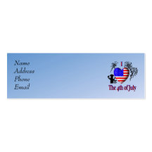 I Heart the 4th of July Business Card Template