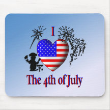 I Heart the 4th of July Mousepad
