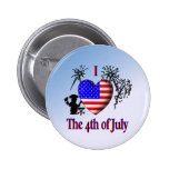 I Heart the 4th of July Pins
