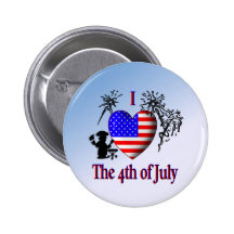 I Heart the 4th of July Pins