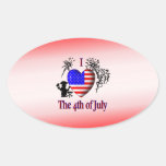I Heart the 4th of July Sticker