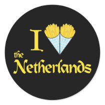 I Heart the Netherlands Round Sticker