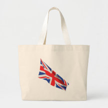 I Heart the UK/Union Jack Flag Canvas Bags