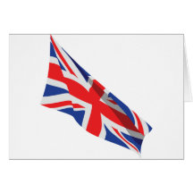 I Heart the UK/Union Jack Flag Card