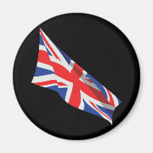 I Heart the UK/Union Jack Flag Fridge Magnet