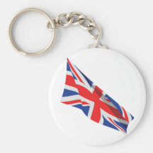 I Heart the UK/Union Jack Flag Key Chain