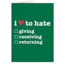 i heart to hate giving/receiving/returning card