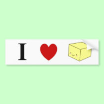 I heart Tofu bumper stickers