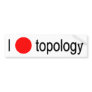 I heart topology bumper sticker