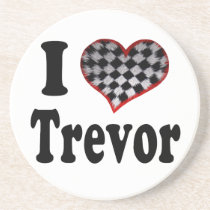 I Heart Trevor Drink Coaster