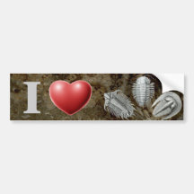 I Heart Trilobites Bumper Sticker