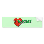 I Heart Turtles Bumper Stickers