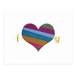 i heart u postcard