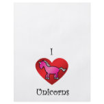 I heart unicorns in pink and silver flyer