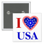 I Heart USA buttons