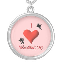 I Heart Valentines Day Personalized Necklace