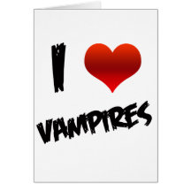 I Heart Vampire Greeting Card