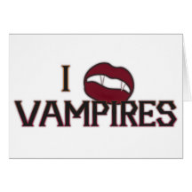 I Heart Vampires Greeting Card