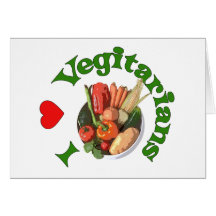 I Heart Vegetarians Card