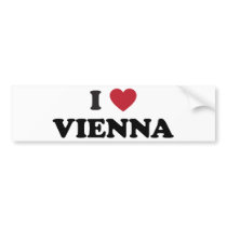 I Heart Vienna Austria Bumper Sticker