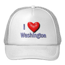 I Heart Washington Mesh Hats