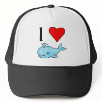I Heart Whales I Love Whales Mesh Hats
