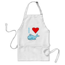 I Heart Whales Products Aprons