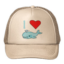 I Heart Whales Products Hats