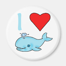 I Heart Whales Products Magnet