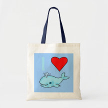 I Heart Whales Products Tote Bag