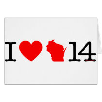 I Heart Wisconsin 14 Card