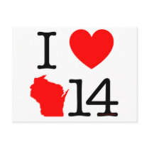 I Heart Wisconsin 14 Post Card