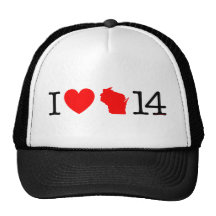 I Heart Wisconsin 14 Trucker Hats