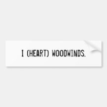 I heart woodwinds - bumper sticker.