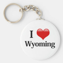 I Heart Wyoming Key Chain