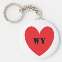I Heart Wyoming Keychain